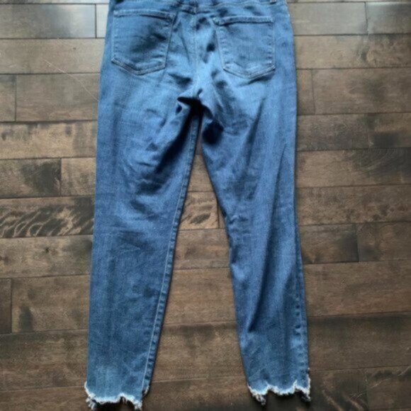 J-Brand Skinny Jeans with Distressed Hem - Picture 2 of 2